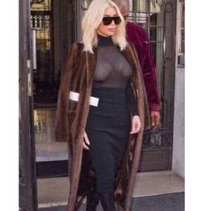 Wolford sheer turtleneck bodysuit